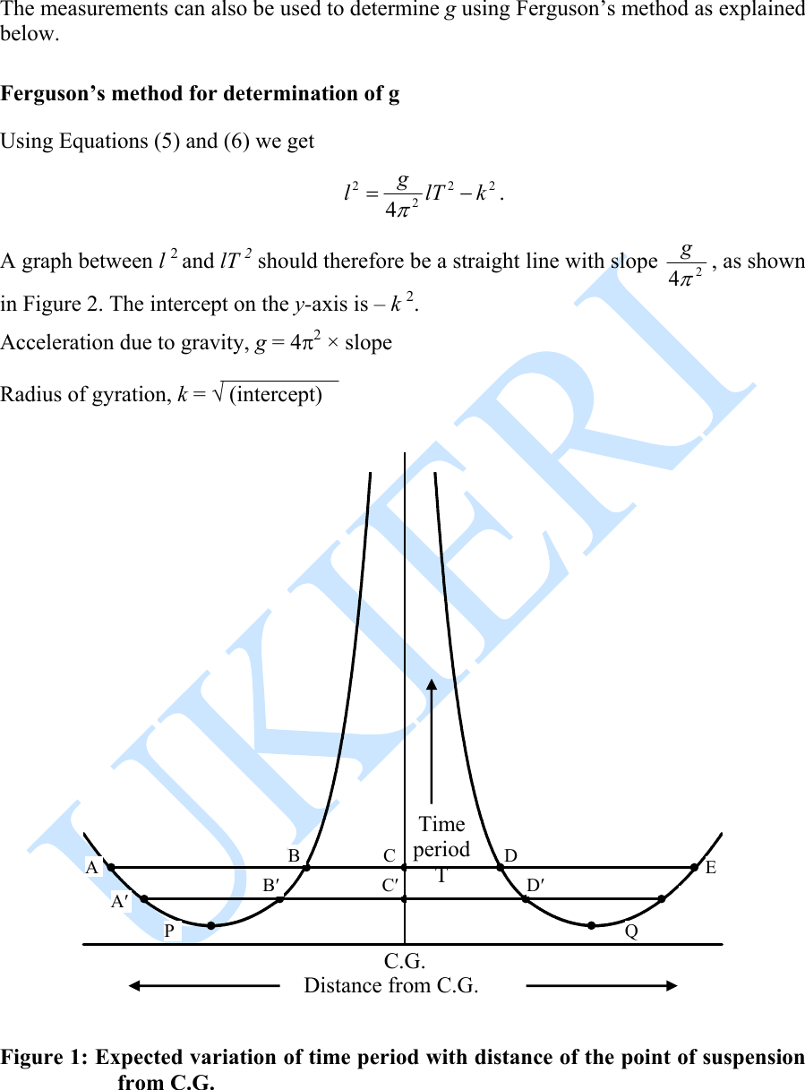 Page 4 of 11 - A 01 Bar Pendulum Experiment Manual