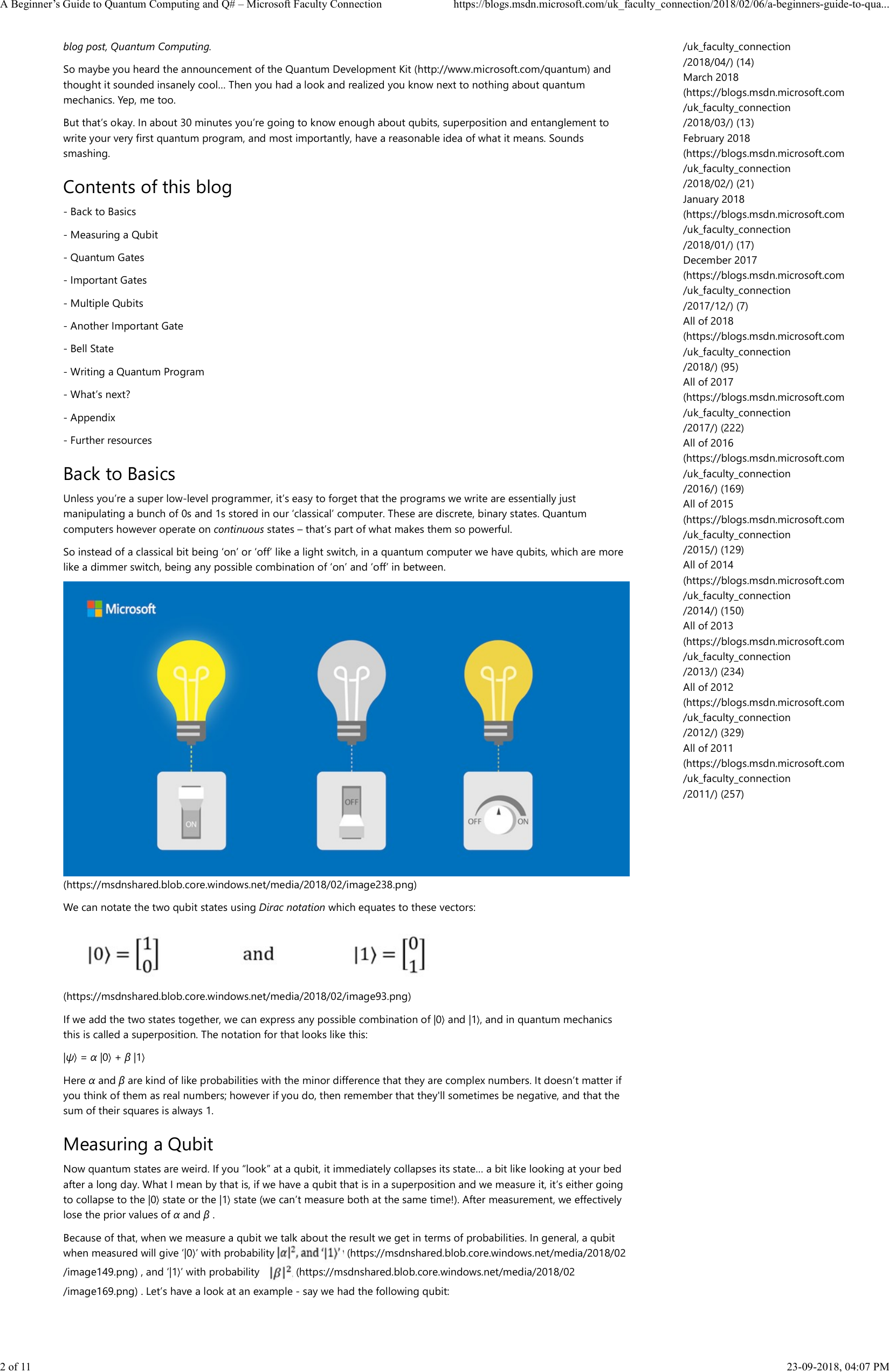 A Beginnera Zs Guide To Quantum Computing And Q A ﬁ Microsoft Faculty Connection Beginner S