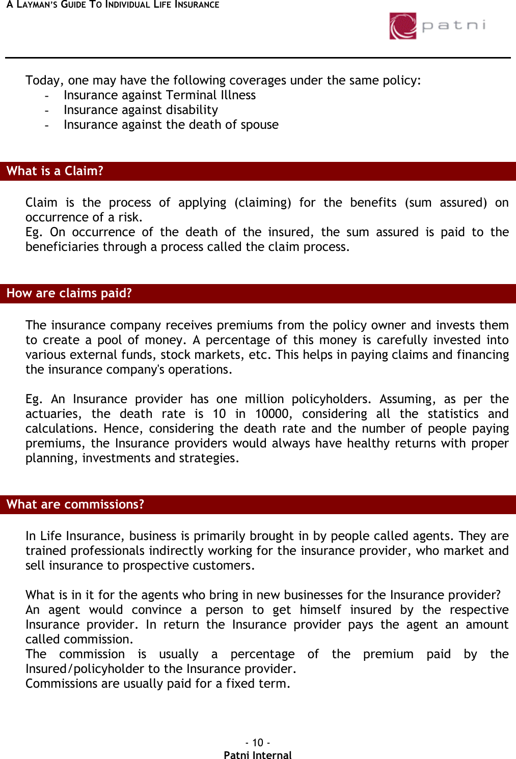 Page 10 of 11 - 45ADE867-21EA-28BEF3 A Laymans Guide To Individual Life-Insurance
