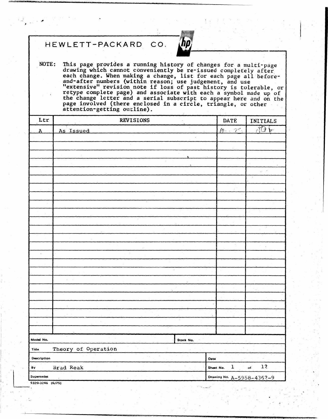 Page 1 of 12 - A-5958-4362-9_Series_300_Display_Color_Card_Theory_of_Operation_Oct85 A-5958-4362-9 Series 300 Display Color Card Theory Of Operation Oct85