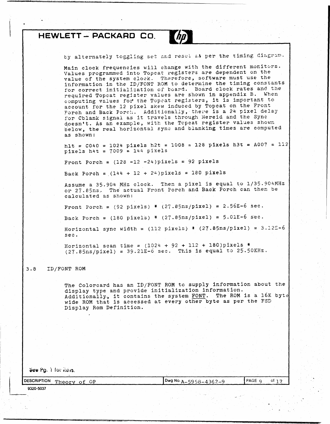 Page 9 of 12 - A-5958-4362-9_Series_300_Display_Color_Card_Theory_of_Operation_Oct85 A-5958-4362-9 Series 300 Display Color Card Theory Of Operation Oct85