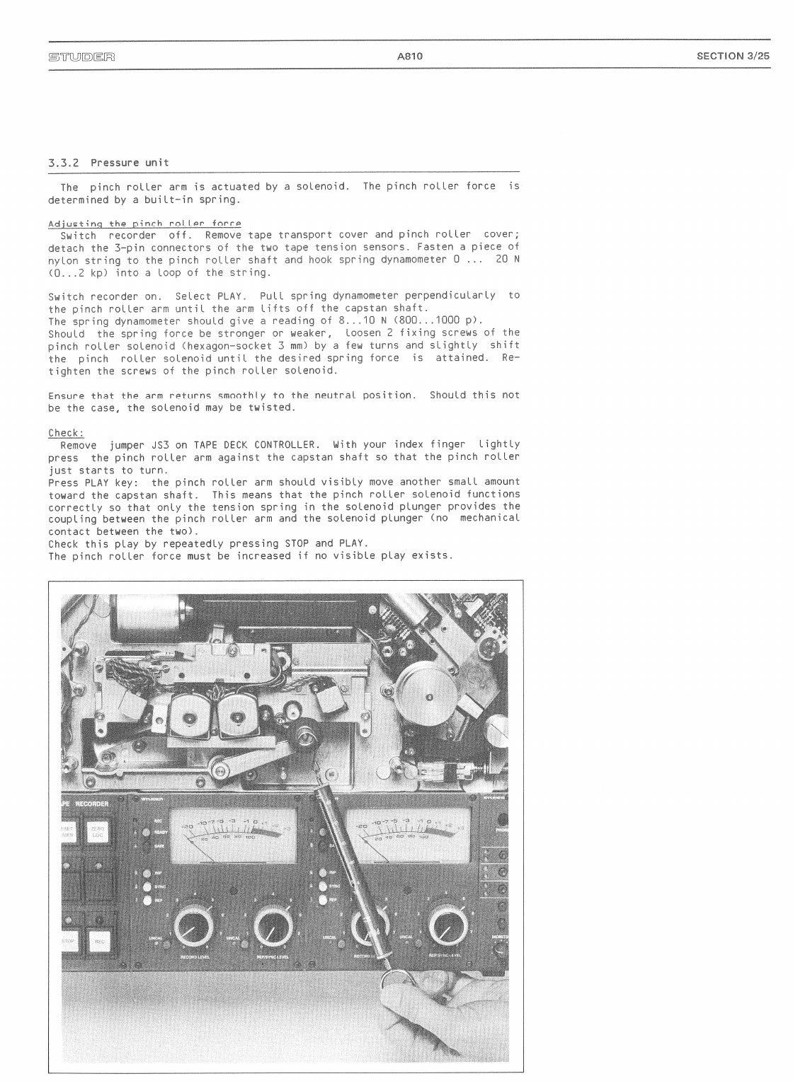 Operating and Service Instructions for Studer A810