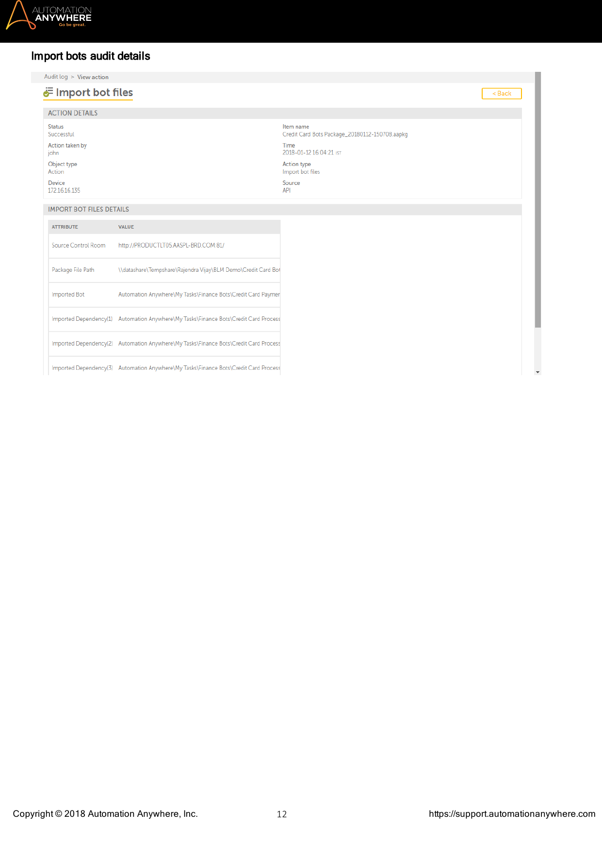 Page 12 of 12 - Automation Anywhere Enterprise Control Room APIs AAE 11 LTS CR API Guide