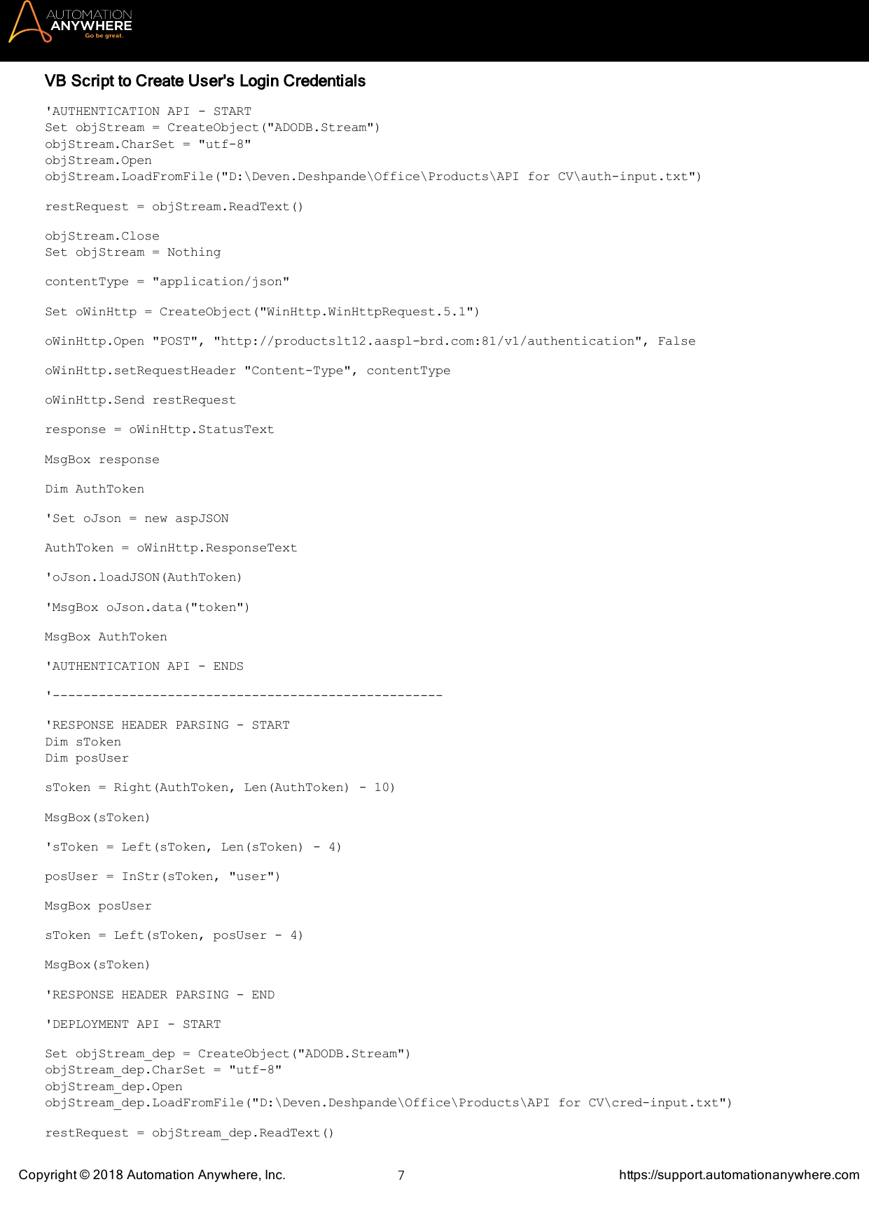 Page 7 of 12 - Automation Anywhere Enterprise Control Room APIs AAE 11 LTS CR API Guide