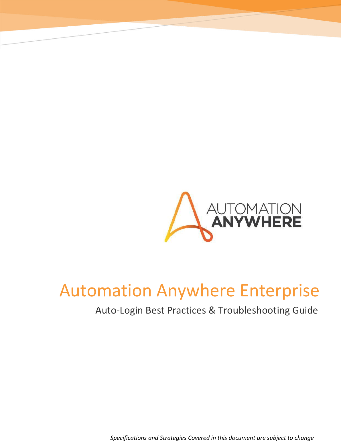 Page 1 of 11 - AAE Auto Login Best Practice Troubleshooting Guide[1]