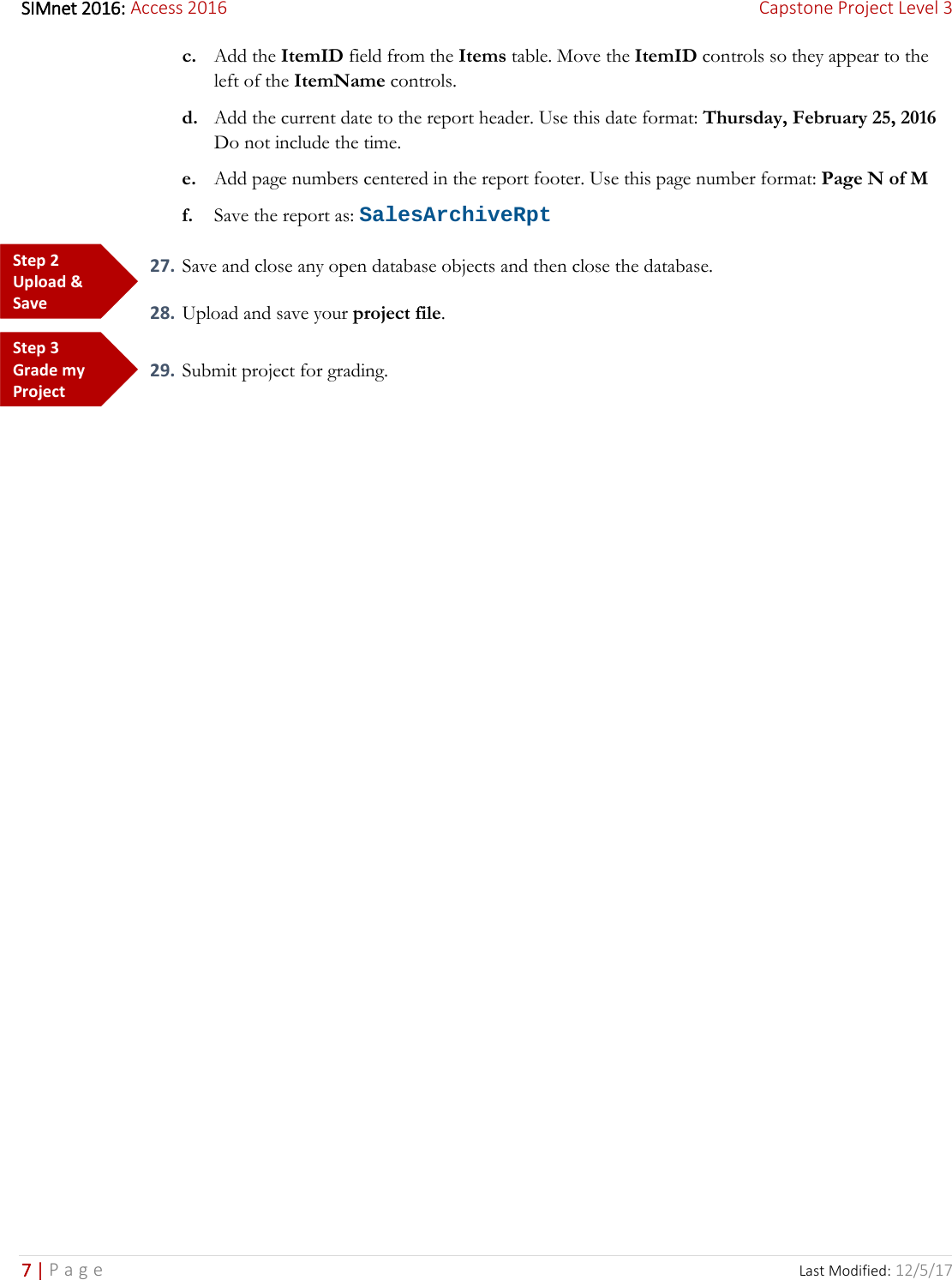 Page 7 of 7 - Access 2016 Capstone Level 3 Instructions AC2016-Capstone-Level3-instructions
