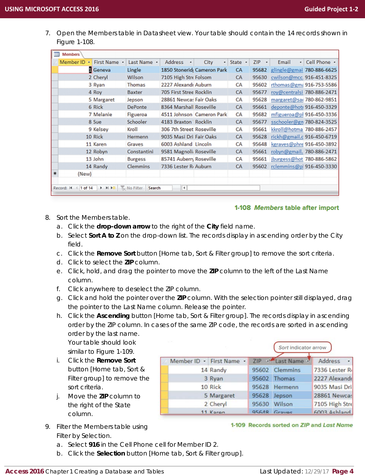 Page 4 of 6 - Access 2016 In Practice Guided Project 1-2 Instructions AC2016-Guided Project-1-2-instructions