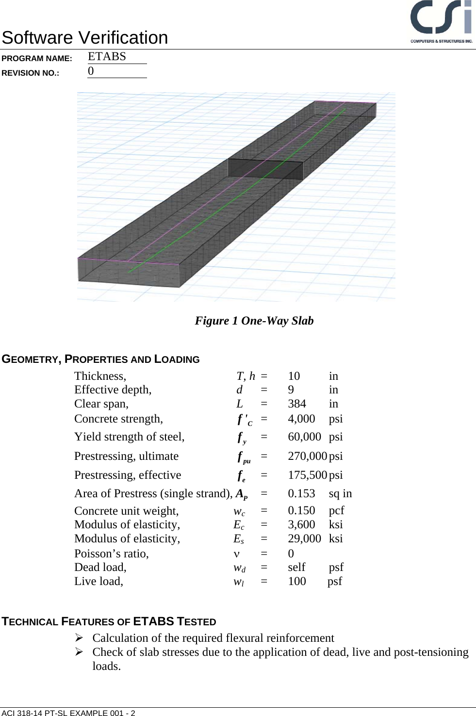 Page 2 of 7 - ACI 318-14 PT-SL Example 001