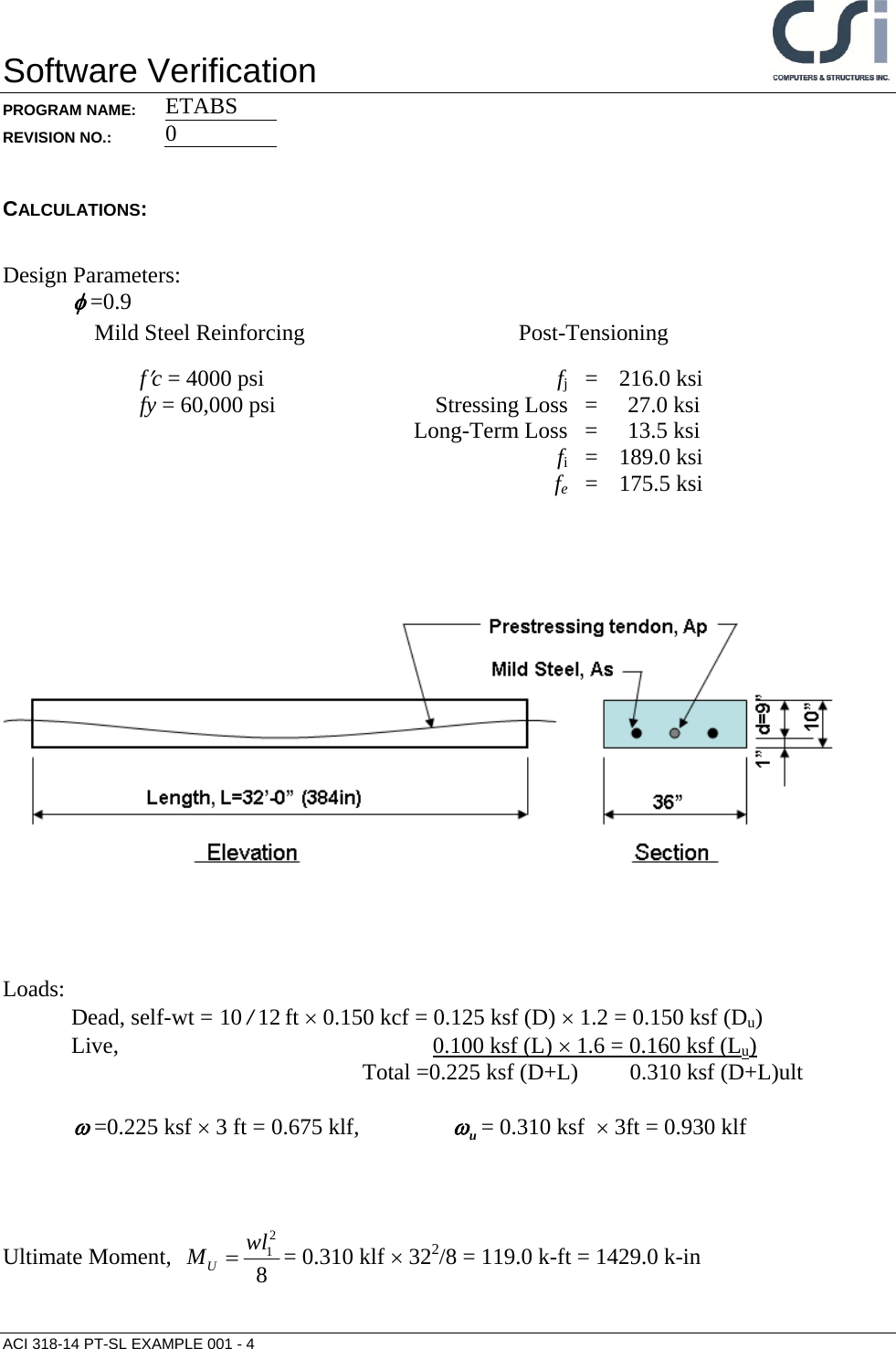 Page 4 of 7 - ACI 318-14 PT-SL Example 001