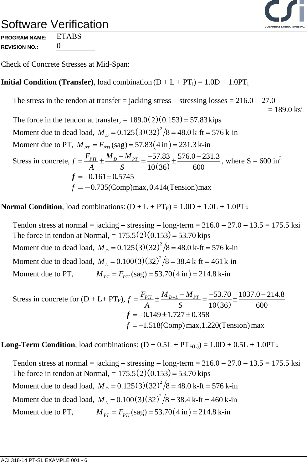 Page 6 of 7 - ACI 318-14 PT-SL Example 001