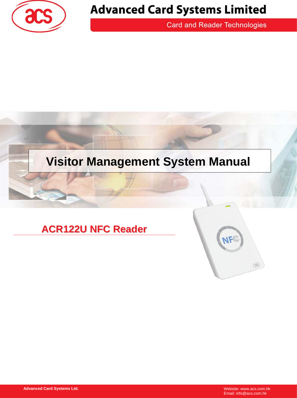 Page 1 of 10 - ACR122U NFC Reader Visitor Management System Manual_v1.1 VMS Demo Manual
