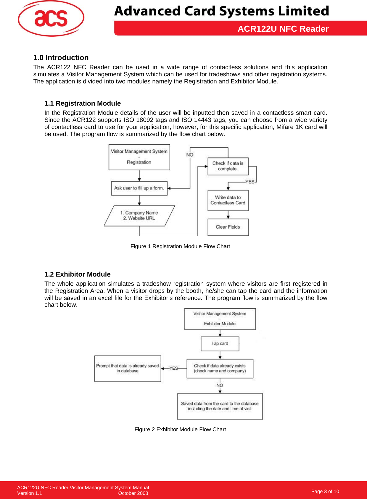Page 3 of 10 - ACR122U NFC Reader Visitor Management System Manual_v1.1 VMS Demo Manual