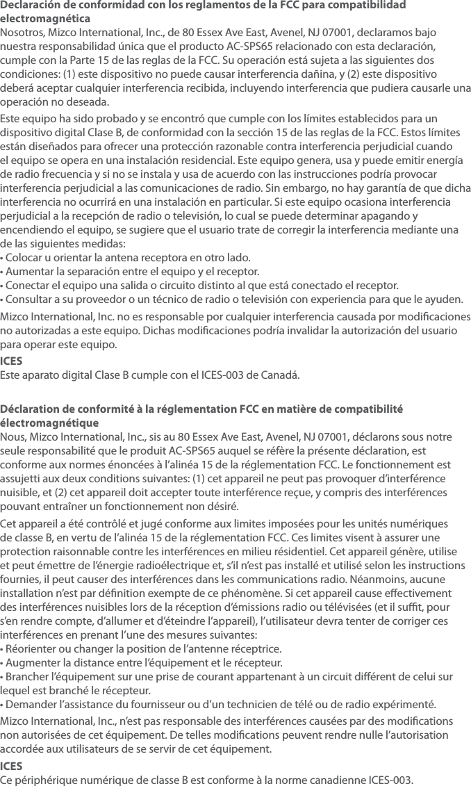 Page 3 of 12 - AC-SPS65 Manual Rev3page3