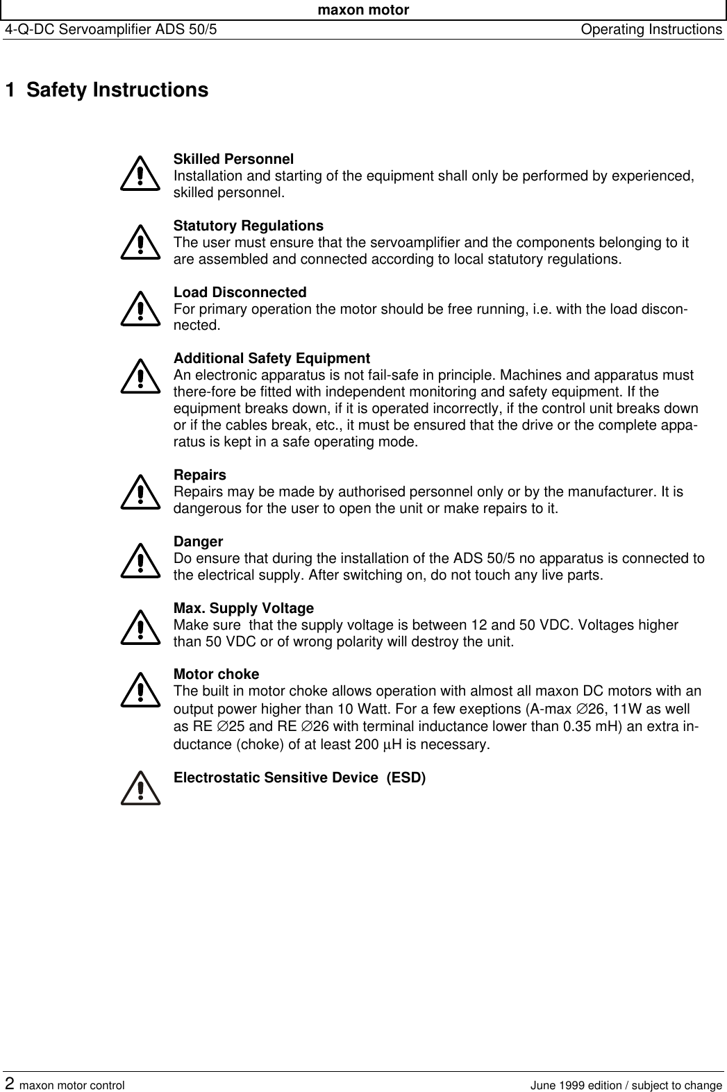 Page 2 of 12 - ADS50-5E ADSUser Manual