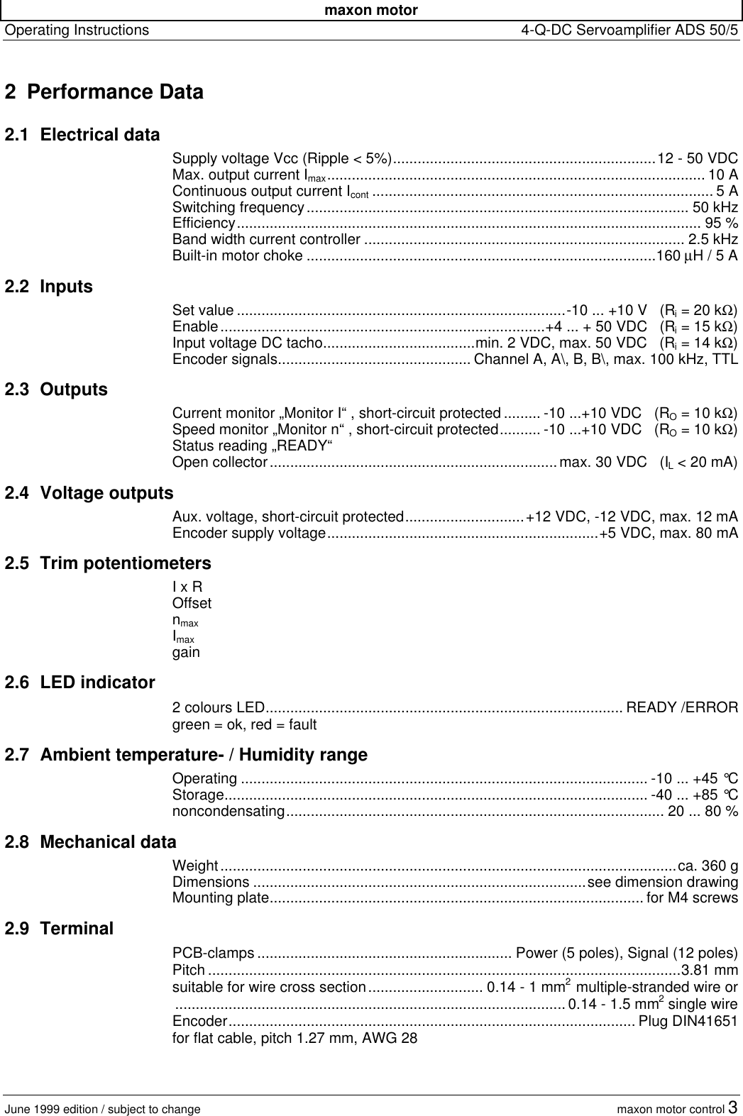 Page 3 of 12 - ADS50-5E ADSUser Manual