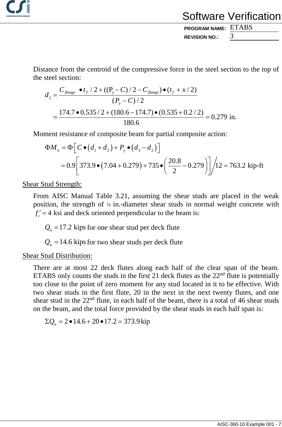 Page 7 of 9 - Contents AISC-360-10 Example 001