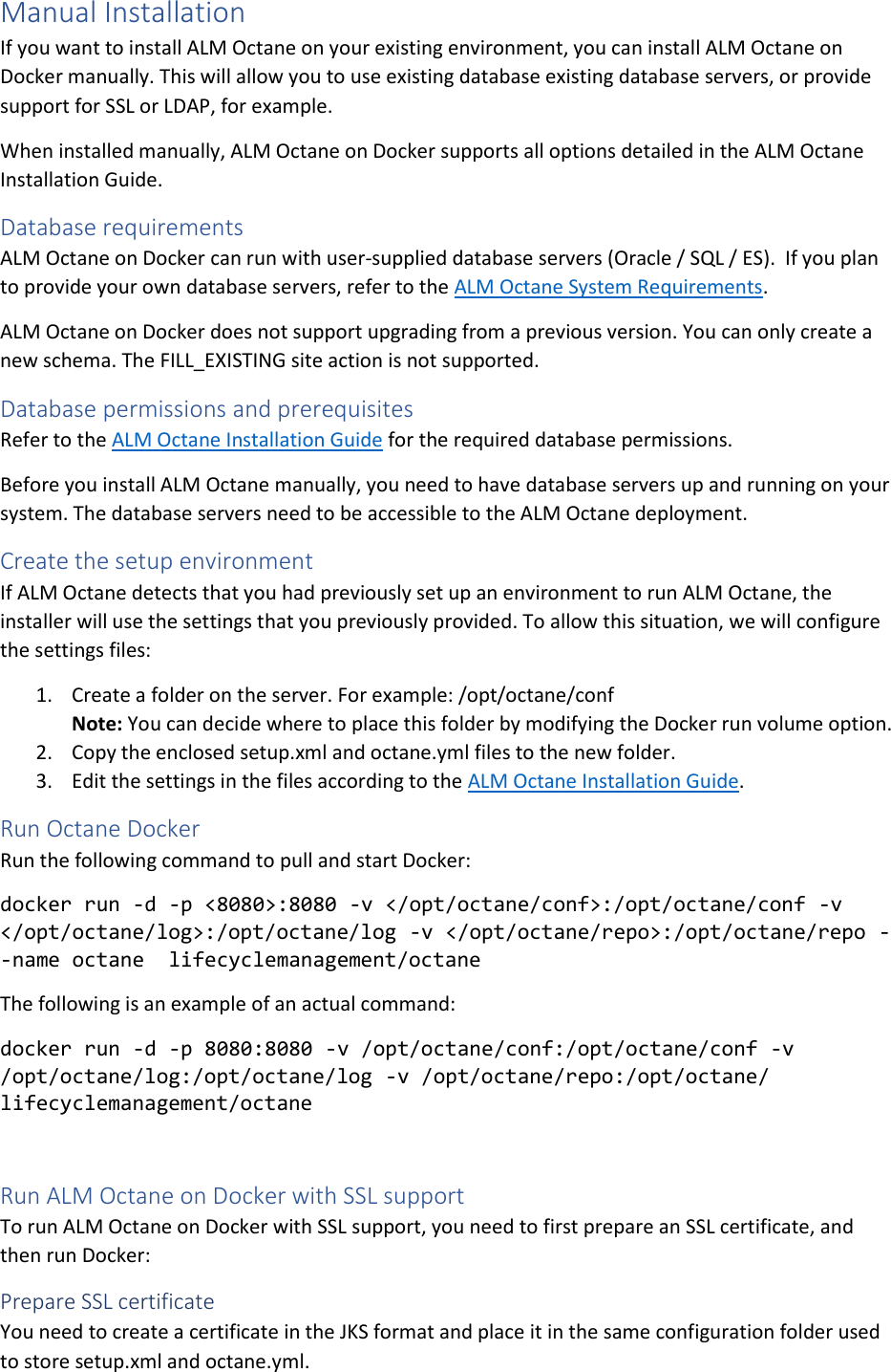 Page 5 of 8 - ALM OCtane Docker Installation Guide