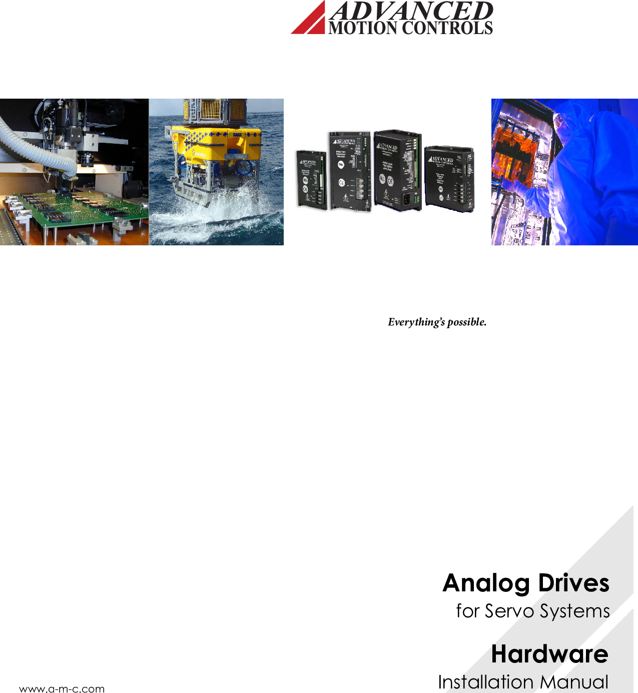 Analog Product Family Hardware Installation Manual AMC Servo Amps