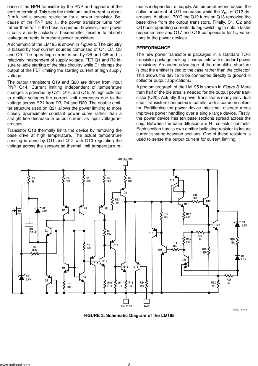 Application Note 110 Fast IC Power Transistor With Thermal Protection