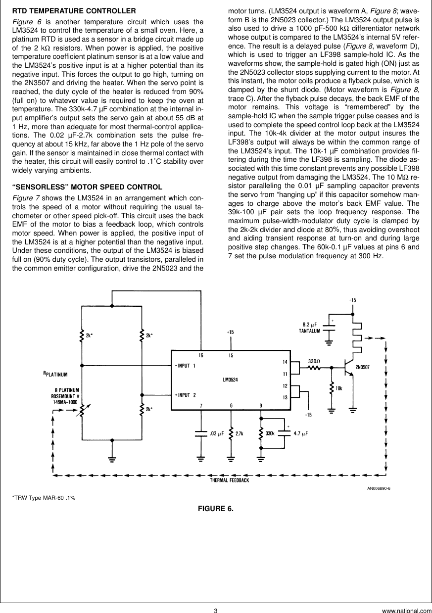 Page 3 of 6 - Application Note 292 Applications Of The LM3524 Pulse-Width-Modulator AN-0292