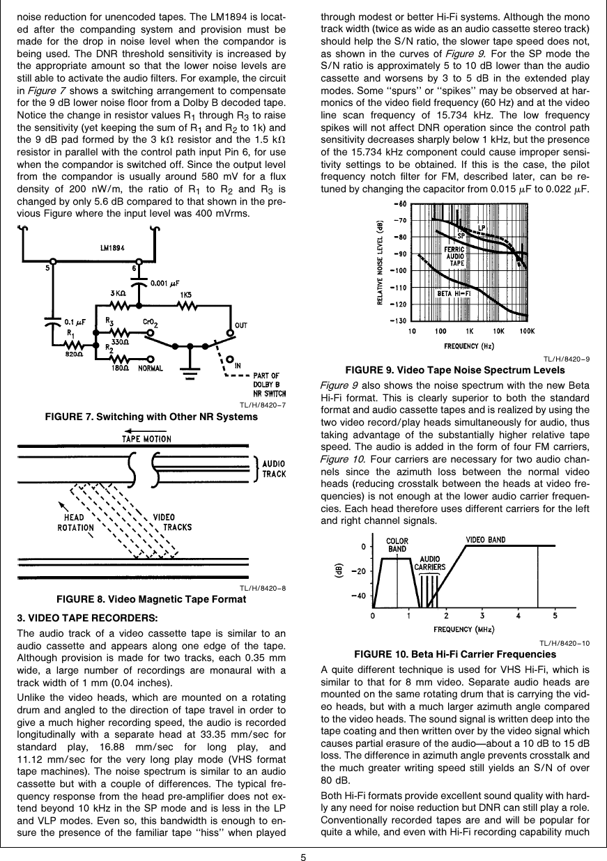 Page 5 of 10 - AN390 DNR - Applications Of The LM1894 AN-0390