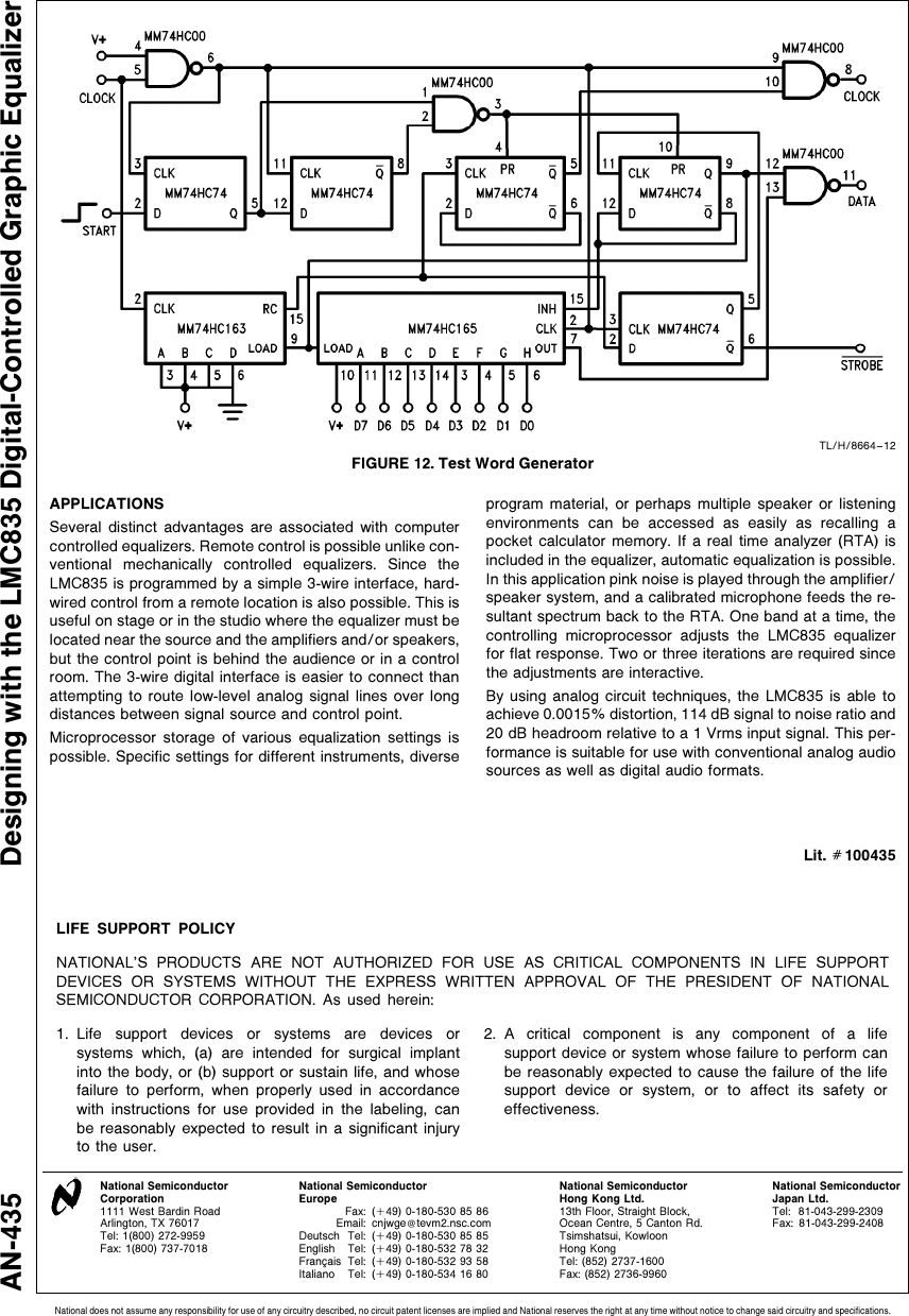 Designing With The LMC835 Digital Controlled Graphic Equalizer AN 0435 ...