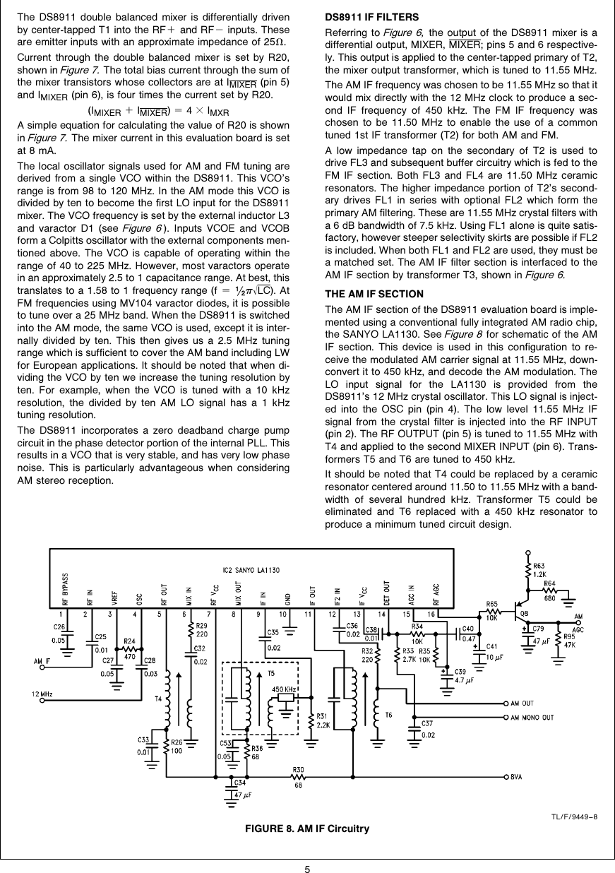 Page 5 of 12 - DS8911 AM/FM/TV Sound Up-Conversion Frequency Synthesizer AN-0512