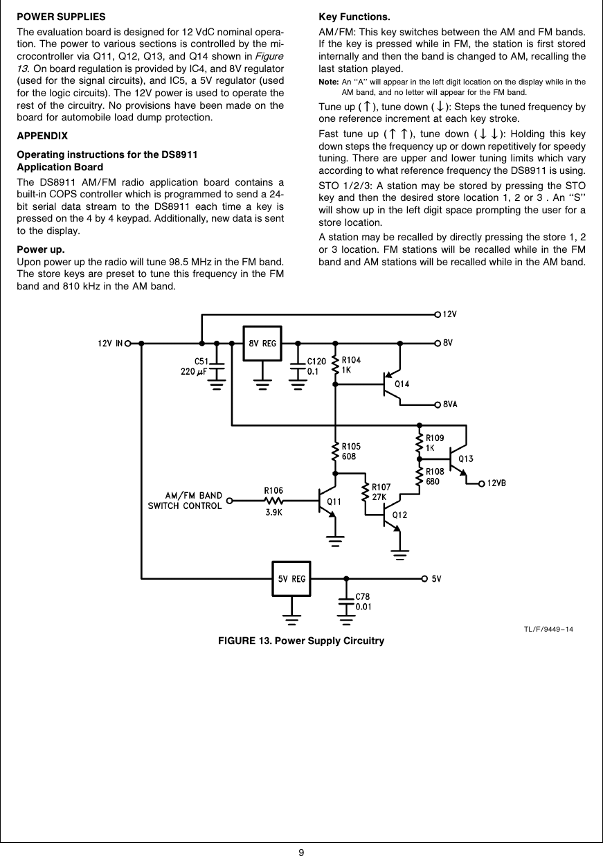 Page 9 of 12 - DS8911 AM/FM/TV Sound Up-Conversion Frequency Synthesizer AN-0512