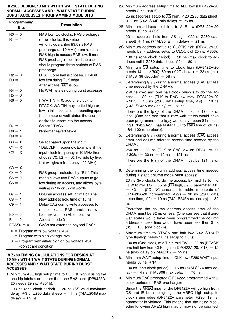 Page 2 of 4 - Interfacing The DP8420A/21A/22A To Z280/Z80000/Z8000 Microprocessor AN-0546