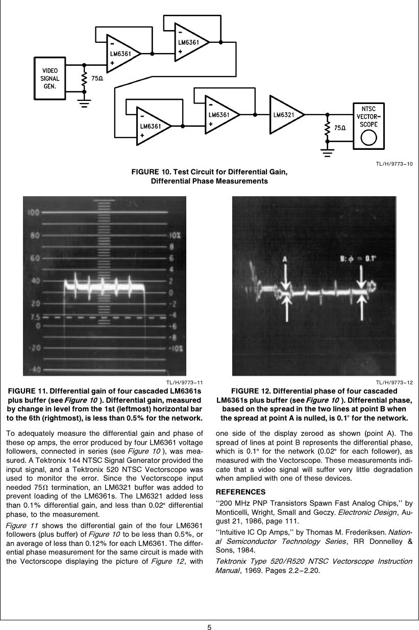 Page 5 of 6 - LM6361/LM6364/LM6365 Fast Op Amps Offer High Speed At Low Power Consumption AN-0549