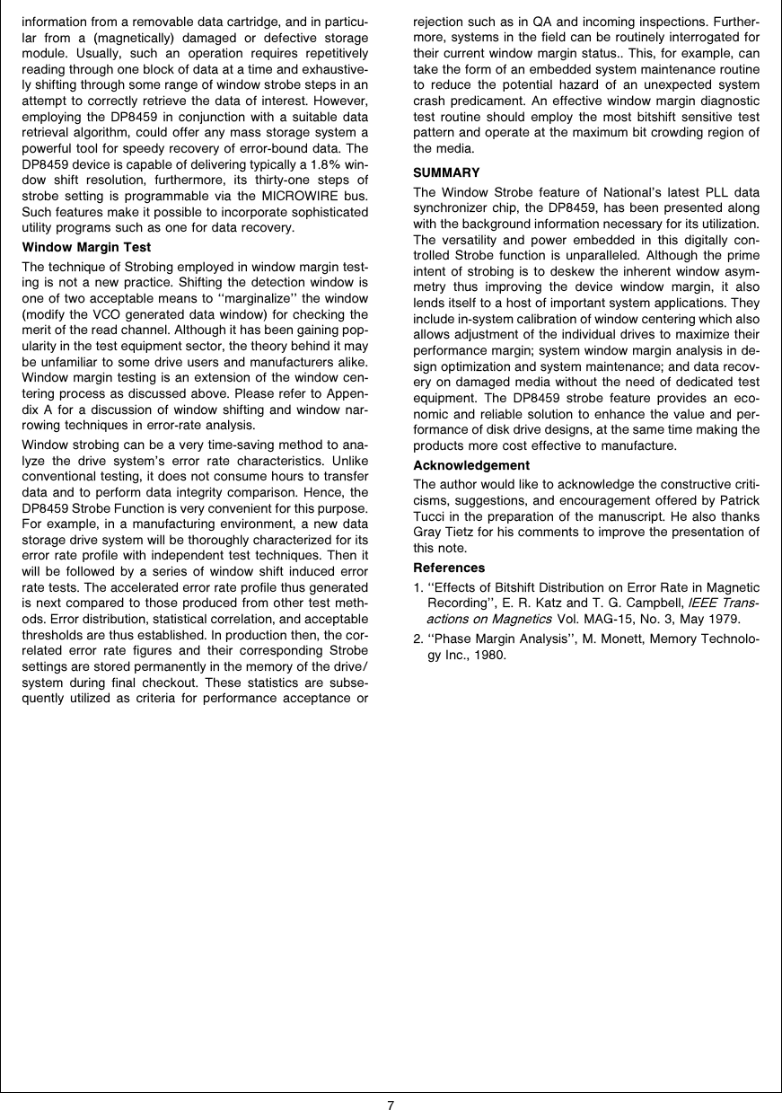 Page 7 of 10 - DP8459 Window Strobe Function AN-0578