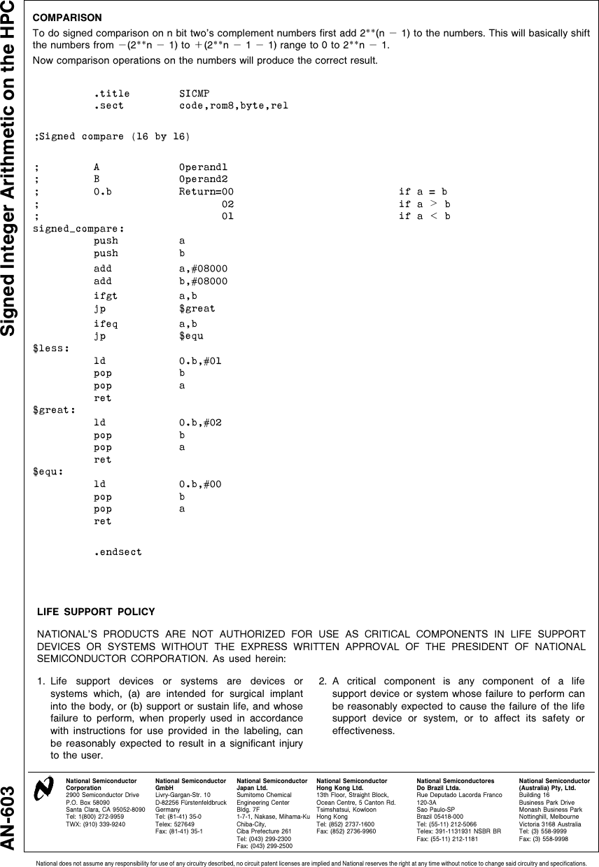 Page 12 of 12 - Signed Integer Arithmetic On The HPC AN-0603