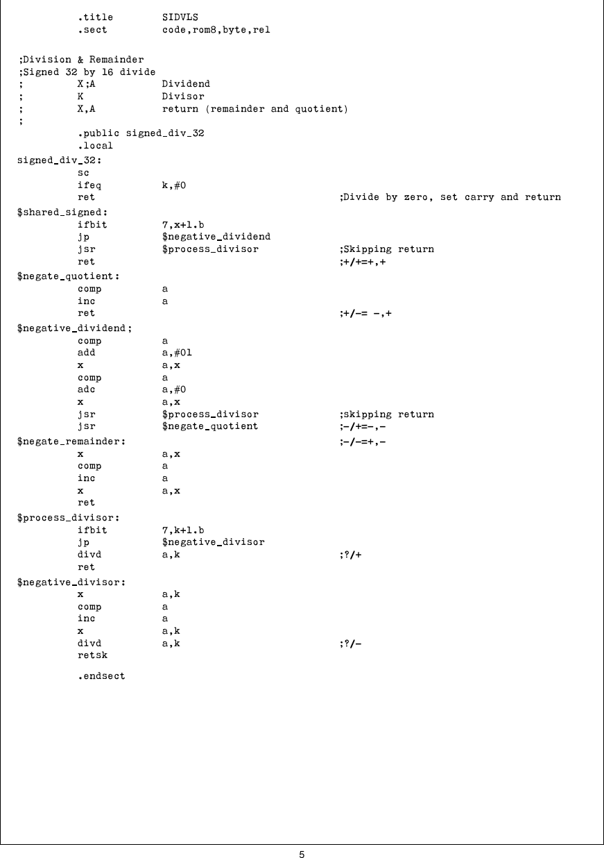 Page 5 of 12 - Signed Integer Arithmetic On The HPC AN-0603