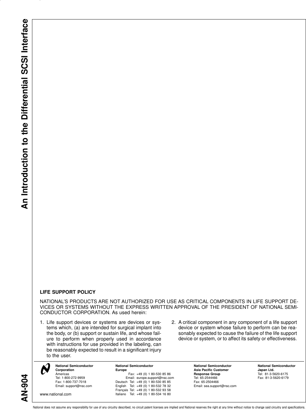 Page 6 of 6 - Application Note 904 An Introduction To The Differential SCSI Interface AN-0904