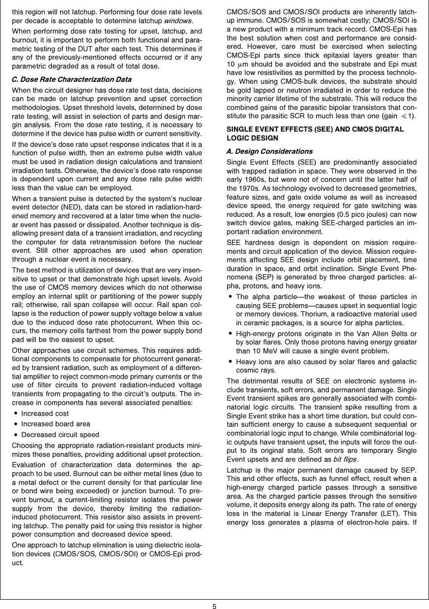 Page 5 of 10 - Radiation Design Considerations Using CMOS Logic AN-0926
