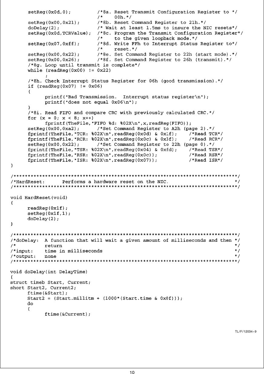 Page 10 of 12 - Loopback Diagnostics Using The DP8390/901/902/905 AN-0937