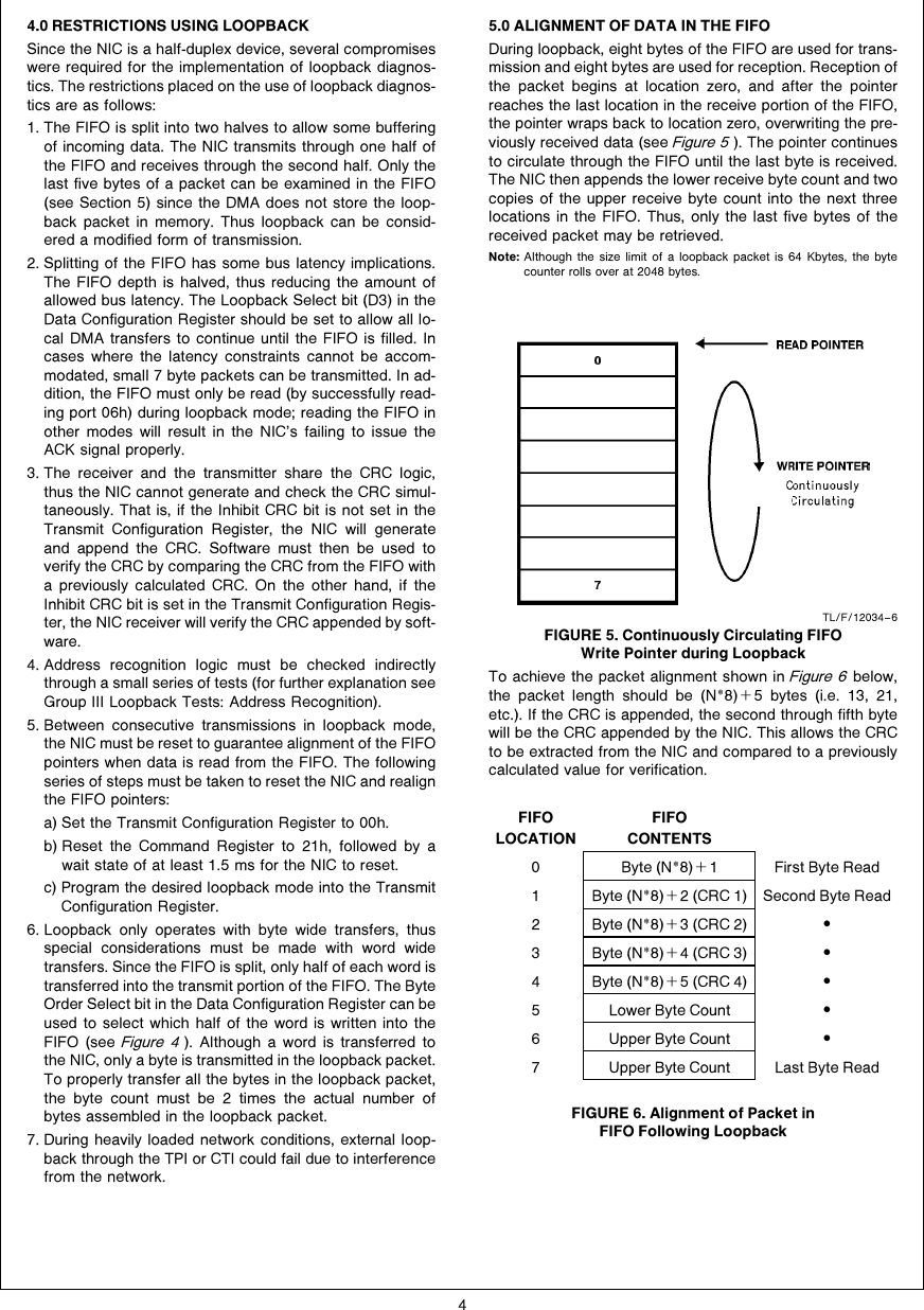 Page 4 of 12 - Loopback Diagnostics Using The DP8390/901/902/905 AN-0937