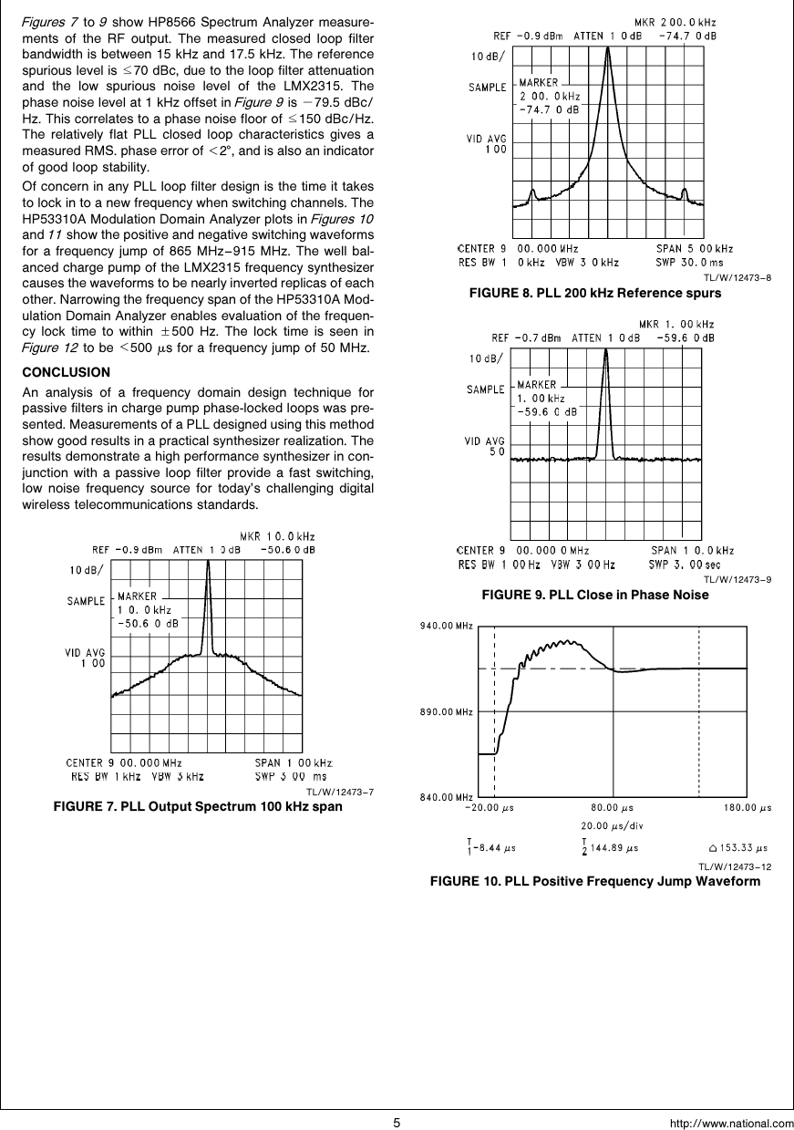 Page 5 of 8 - An Analysis And Performance Evaluation Of A Passive Filter Design Technique For Charge Pump PLL's AN-1001