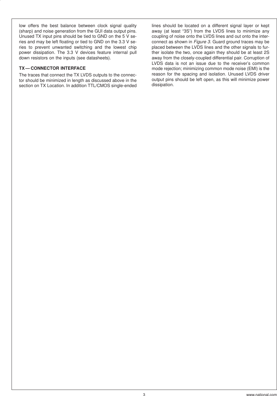 Page 3 of 11 - Application Note 1085 FPD-Link PCB And Interconnect Design-In Guidelines AN-1085