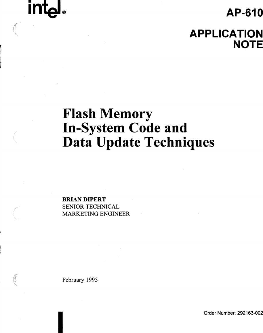 AP 610_Flash_Memory_In System_Code_and_Data_Update_Techniques_Feb95 610