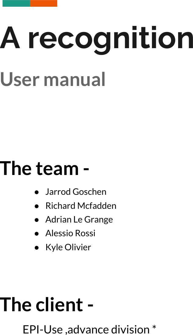 Page 1 of 8 - A-Recognition User Manual