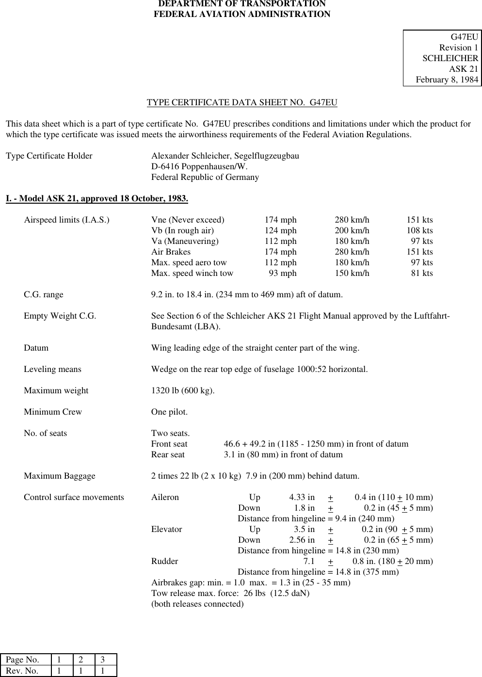 Page 1 of 3 - G47eu ASK-21 Type Certification