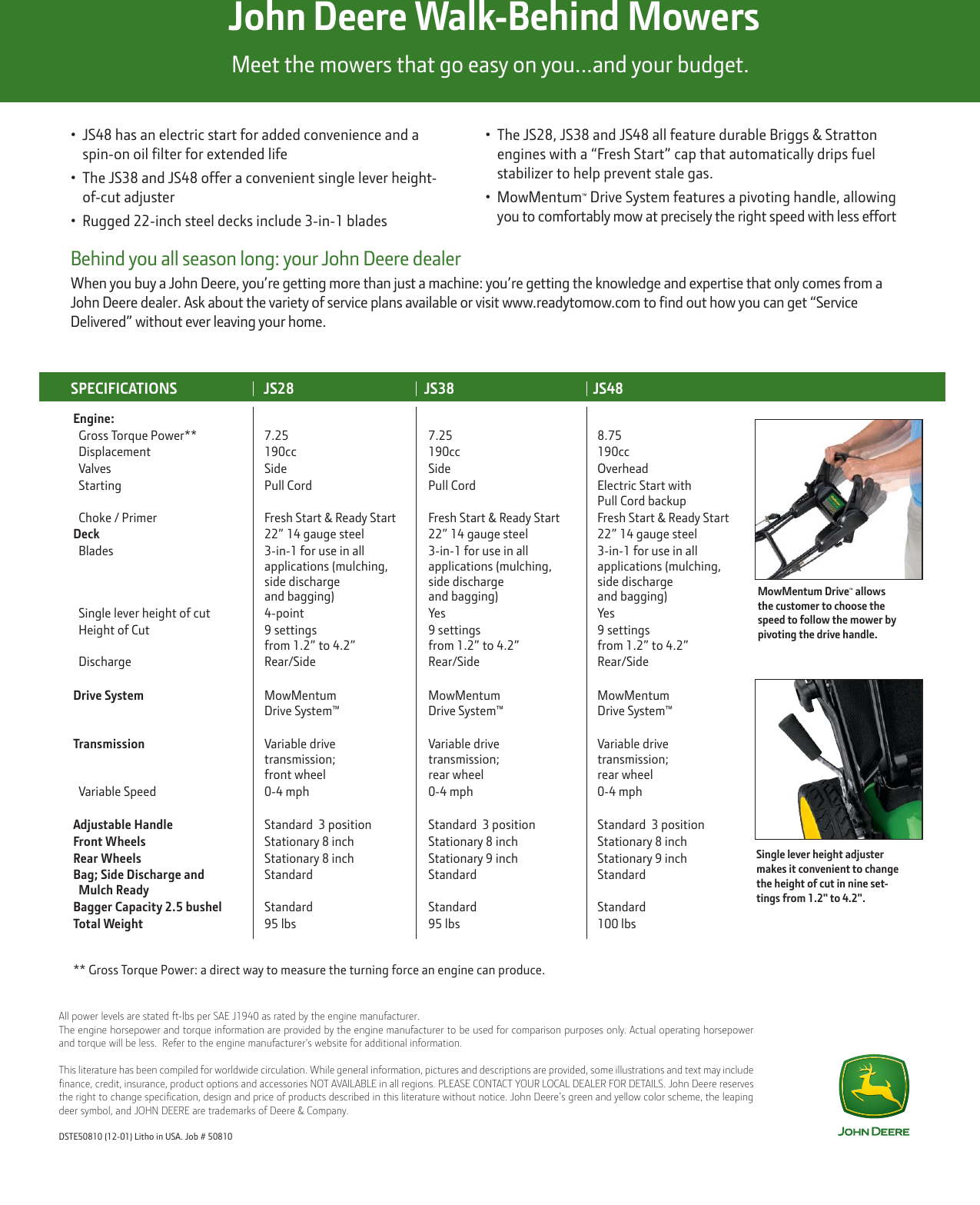 Page 2 of 2 - 50810-1_Zmag  !! AT Res Walk Behind Mowers Specs