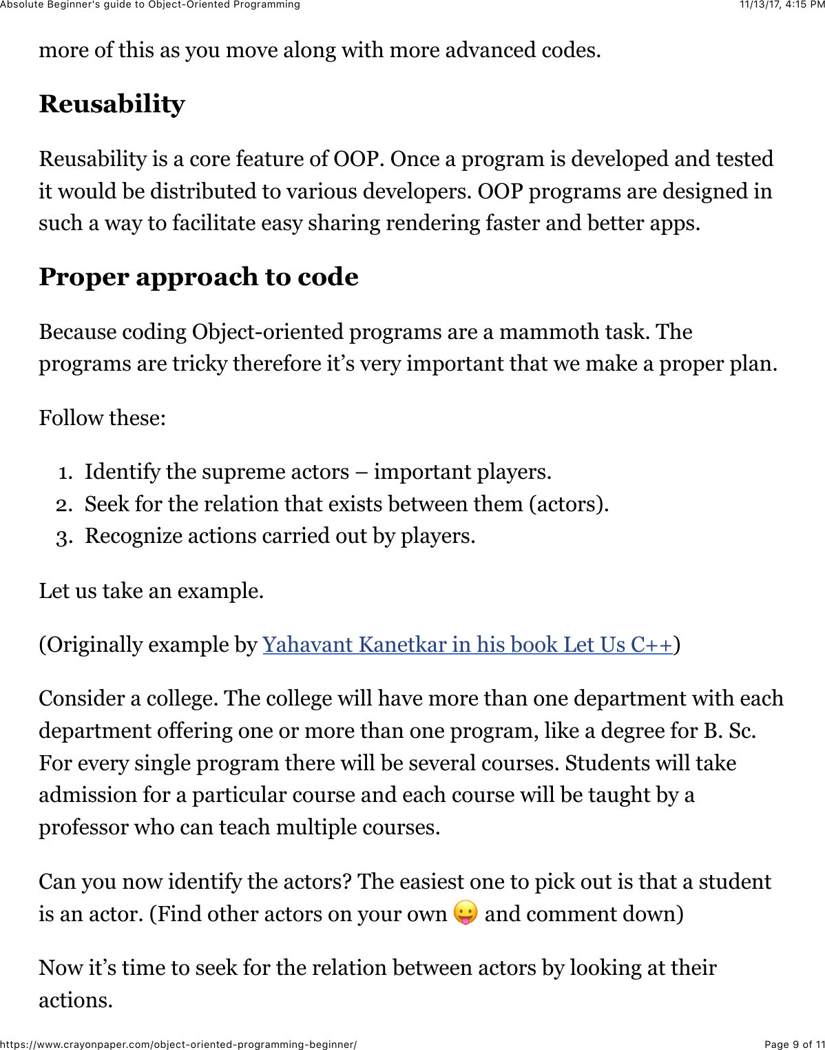 Page 9 of 11 - Absolute Beginner's Guide To Object-Oriented Programming