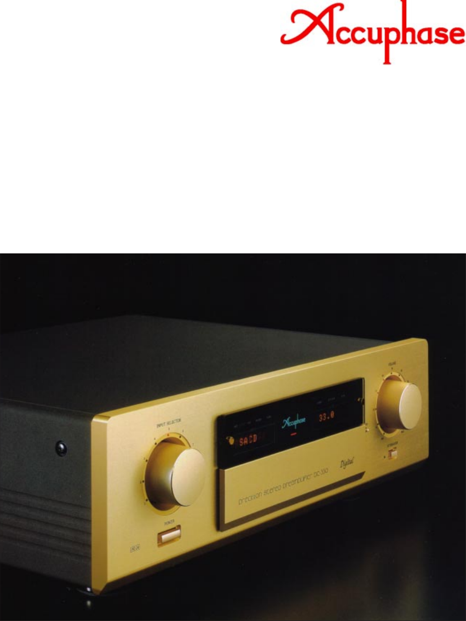 Accuphase Dc 330 Brochure