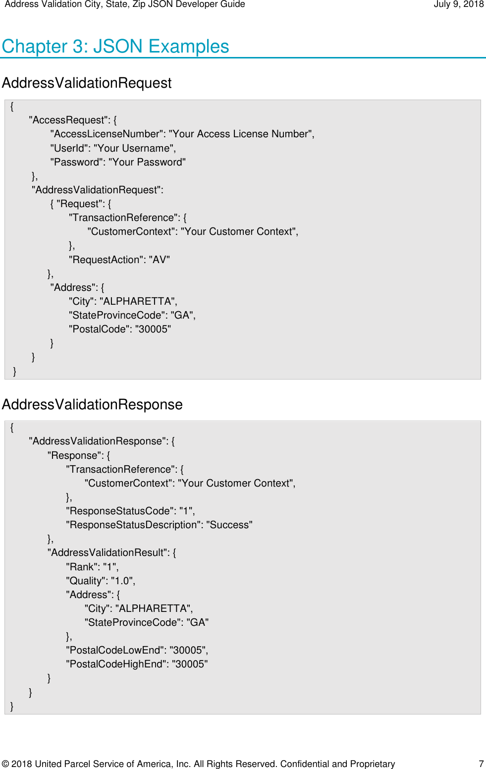 Page 7 of 8 - Address Validation City, State, Zip JSON Developer Guide