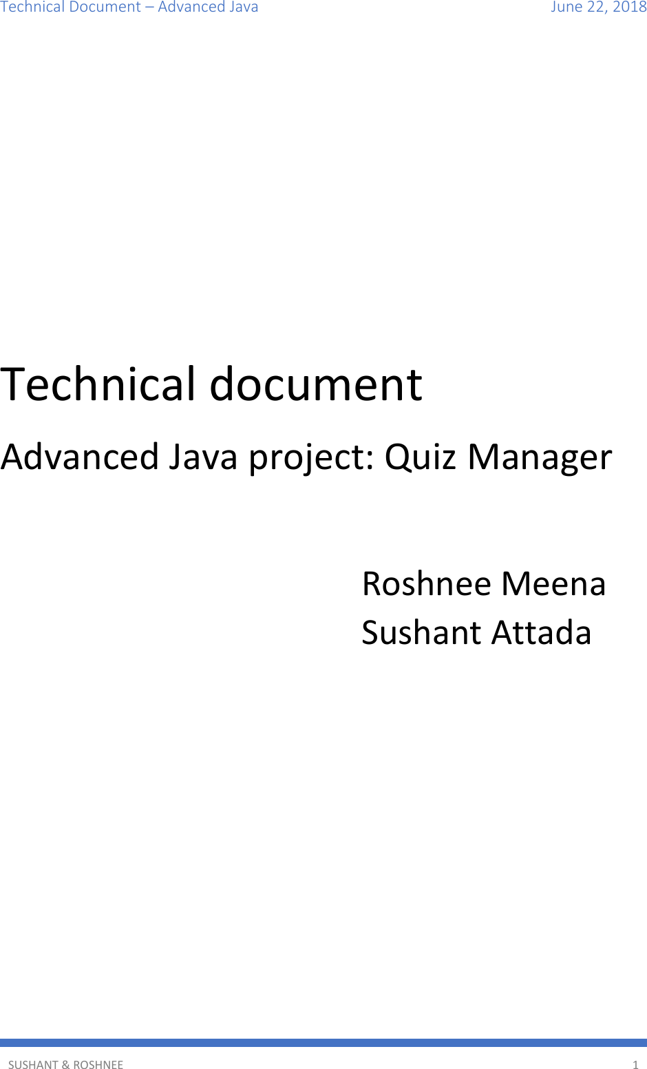 Page 1 of 8 - Technical  – Advanced Java Guide