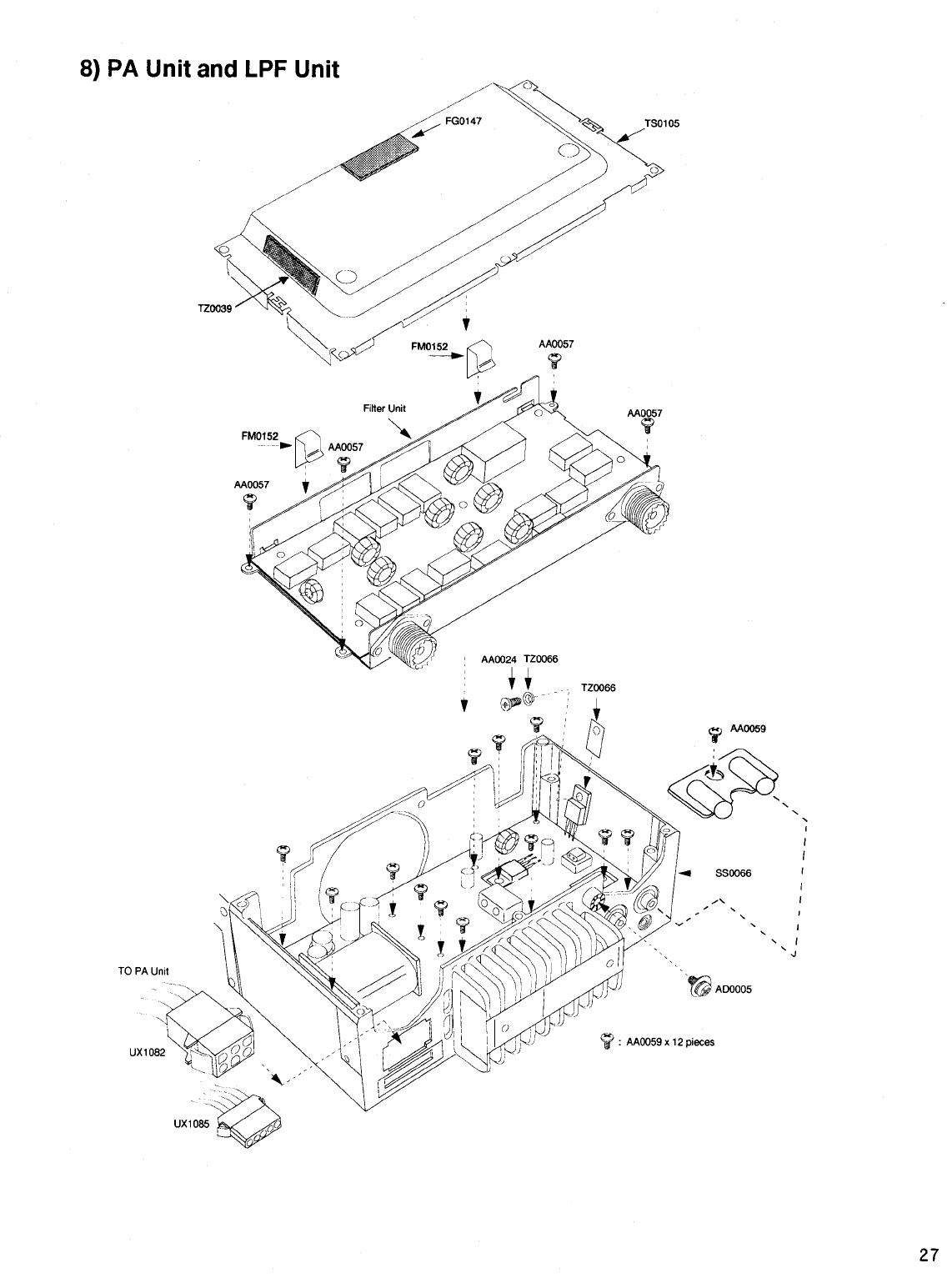 PDF Alinco DX70 HF Tranciever Service Manual