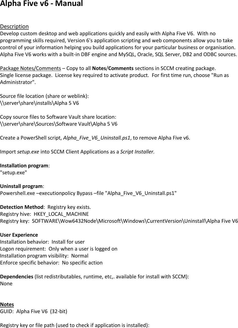Page 1 of 3 - Alpha Five V6 Manual