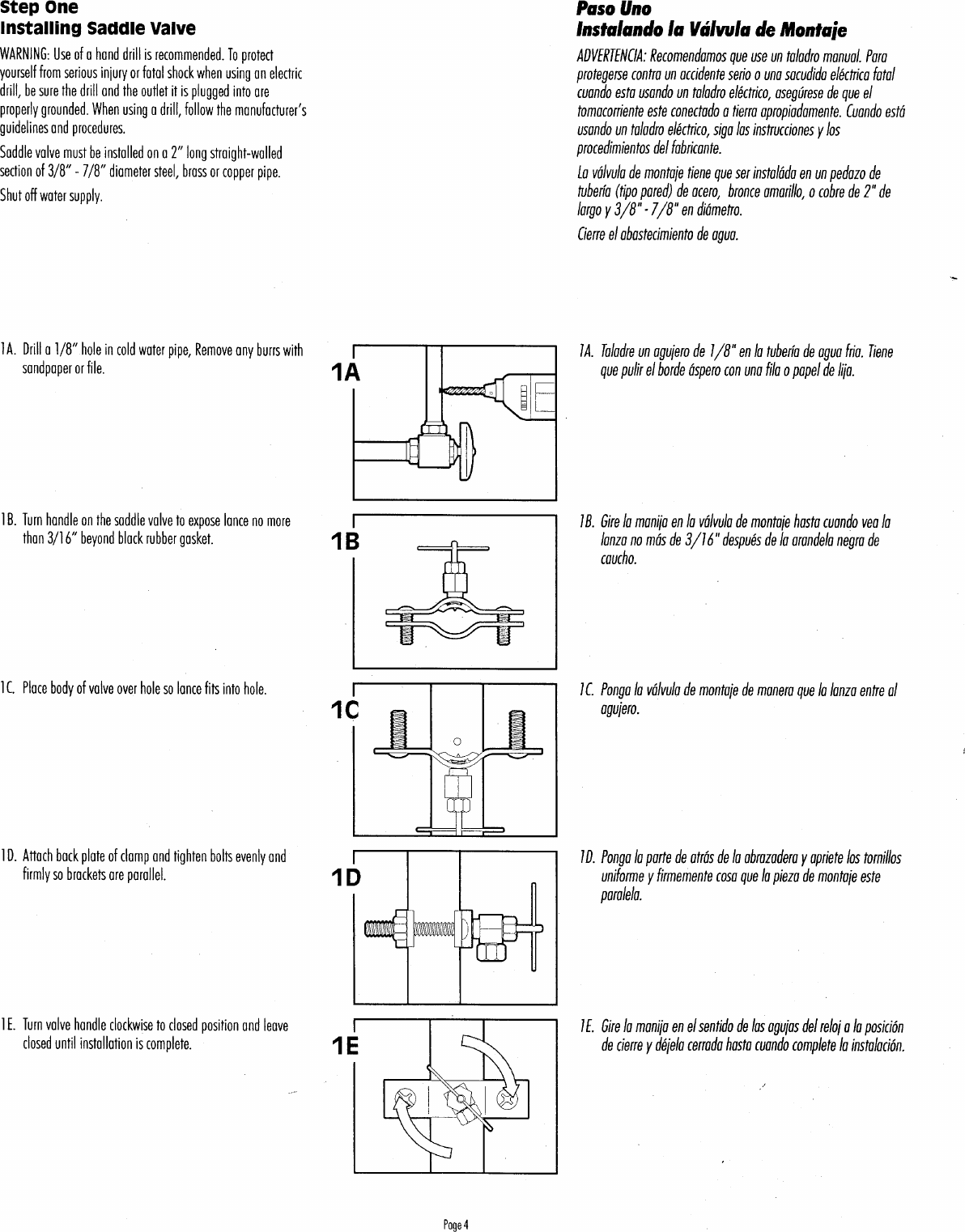 Page 4 of 12 - Ametek Kleen-Plus SY-5167 Water Filter Installation & Operating Instructions Manual